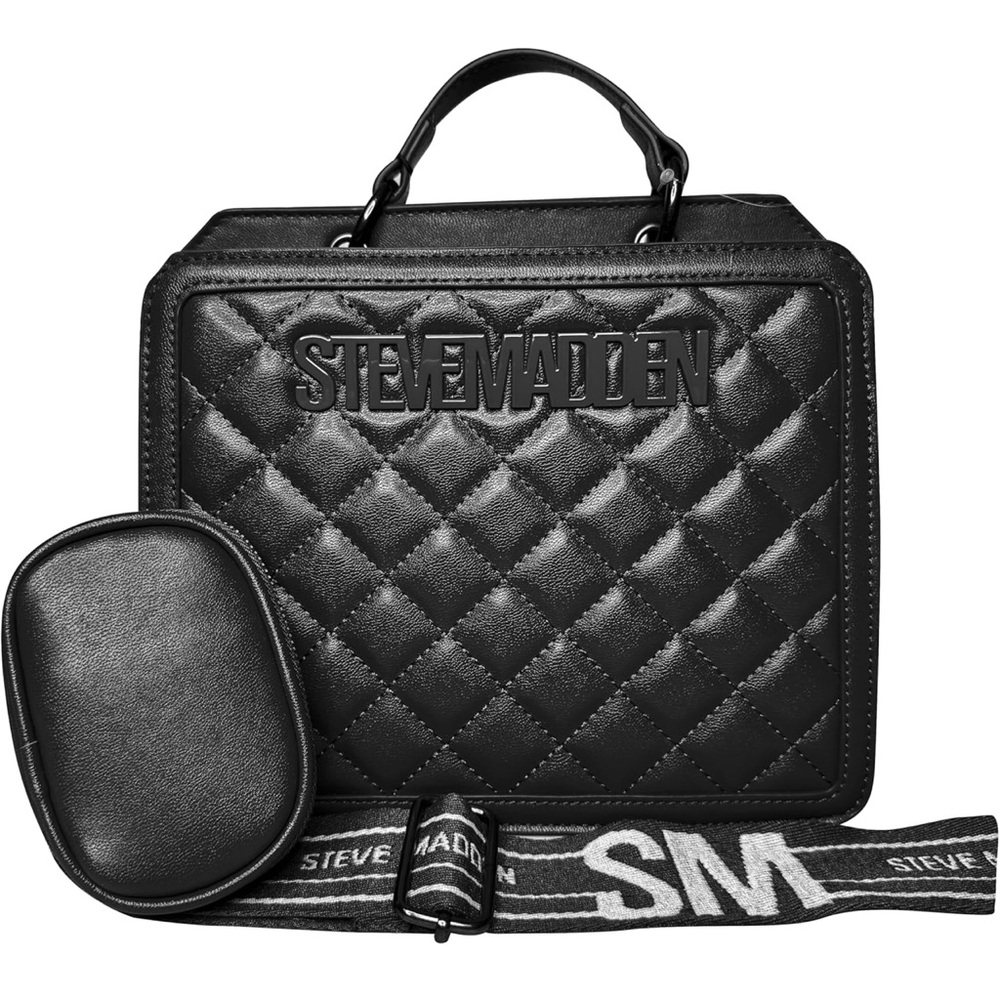 Steve Madden Black Quilted Bag